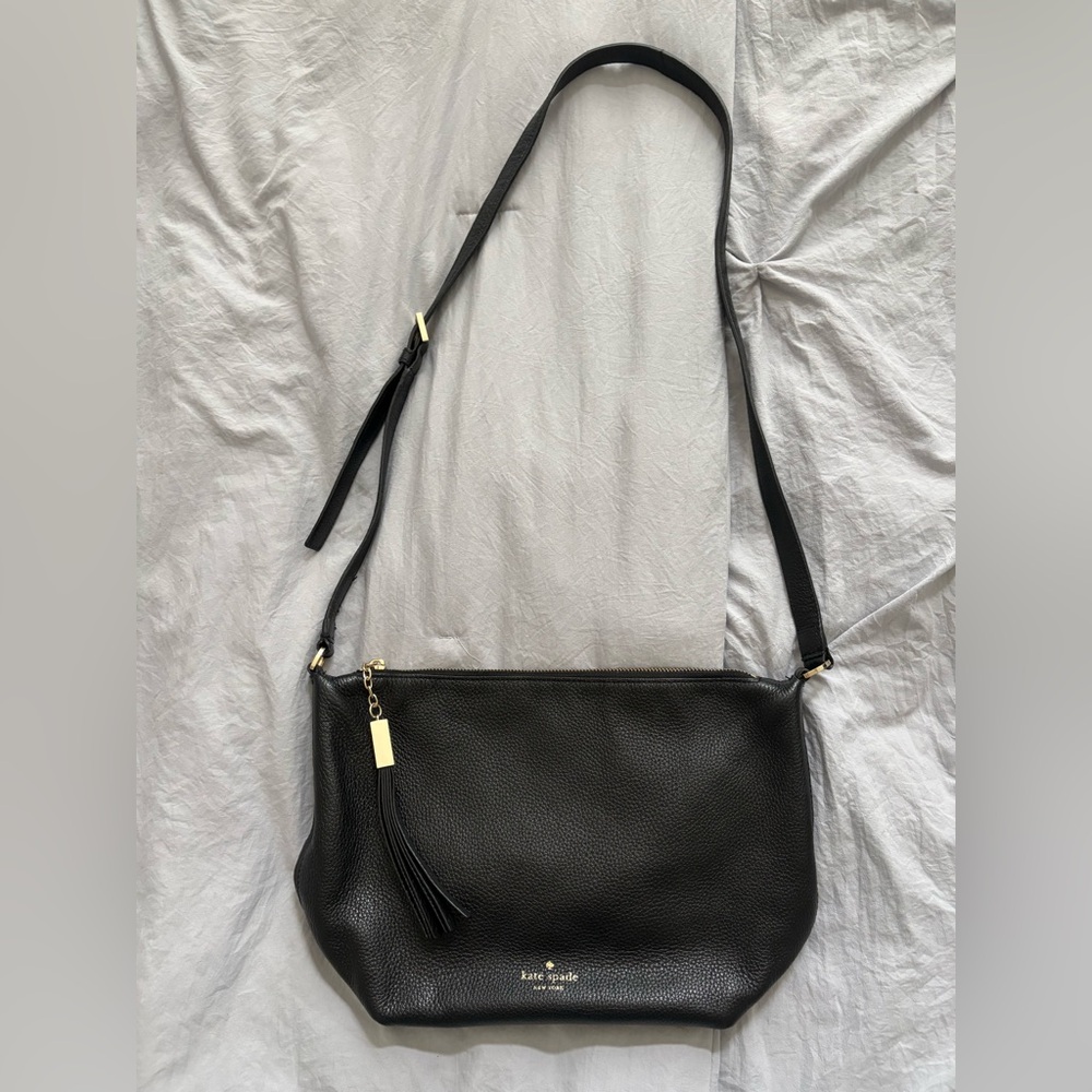 Kate Spade Black Crossbody Bag with Tassel